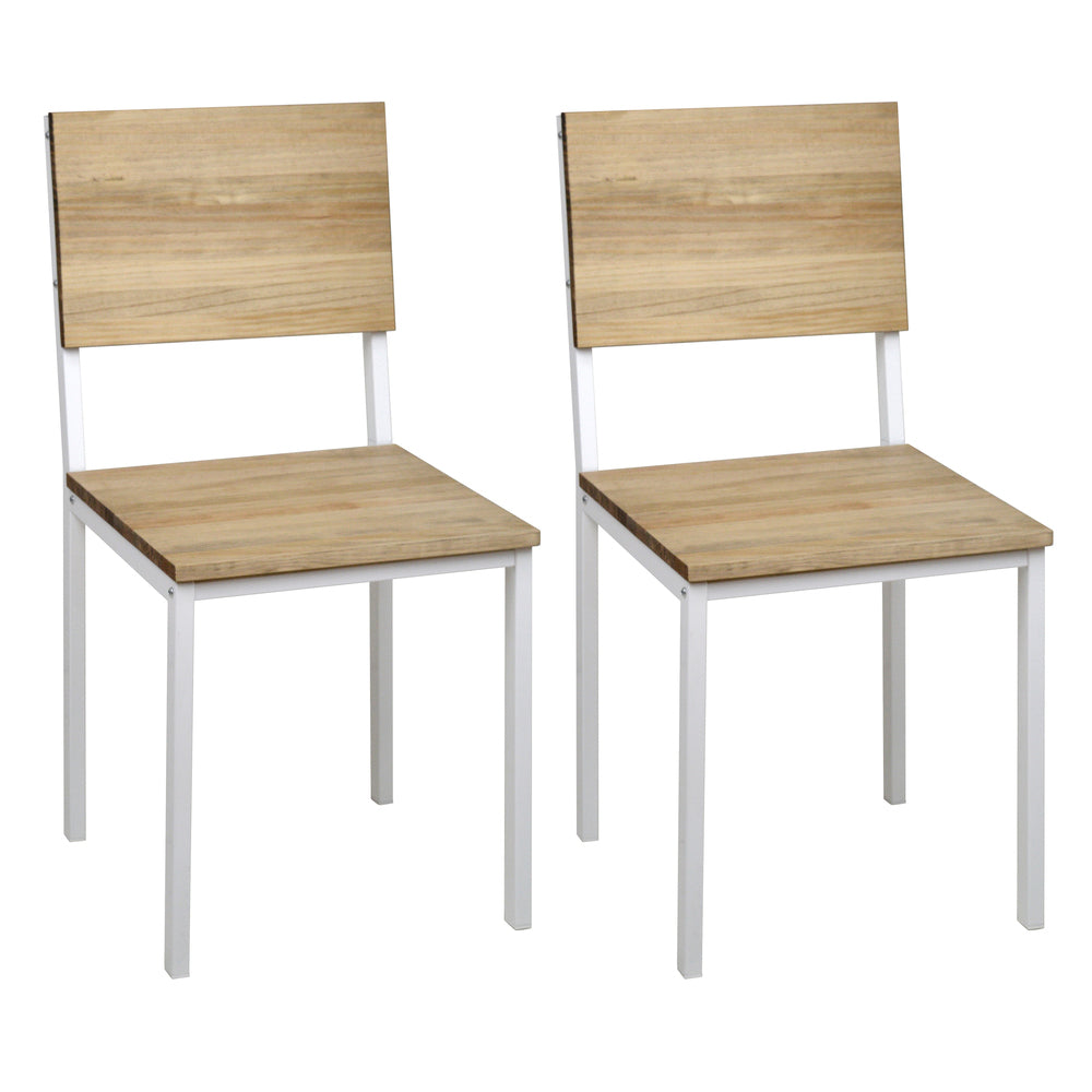 Pack 2 sillas icub desmontables 41X50x86cm Blanco en madera maciza de –  Bechester