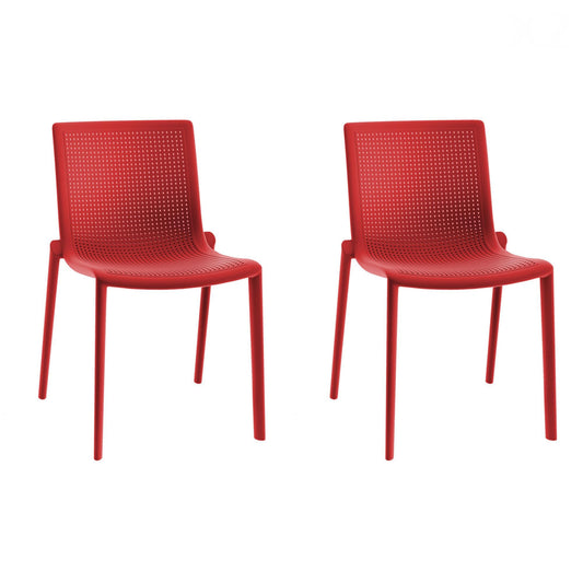 Resol beekat set 2 silla interior, exterior rojo