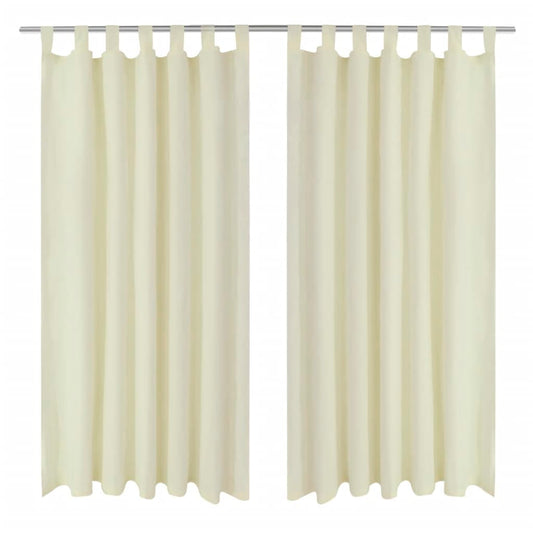 2 cortinas micro-satinadas con trabillas 140 x 225 cm