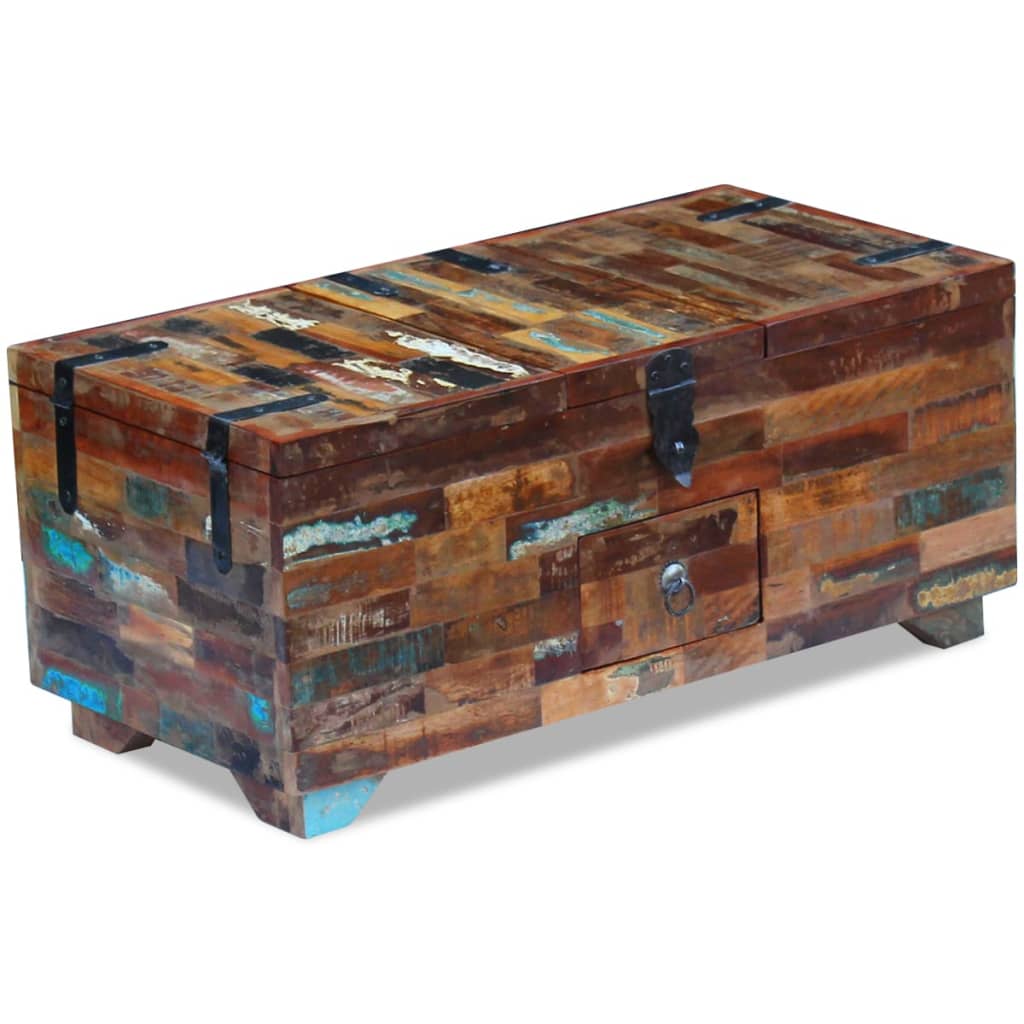 vidaXL Set de 2 cajas de almacenaje de madera maciza reciclada – Bechester