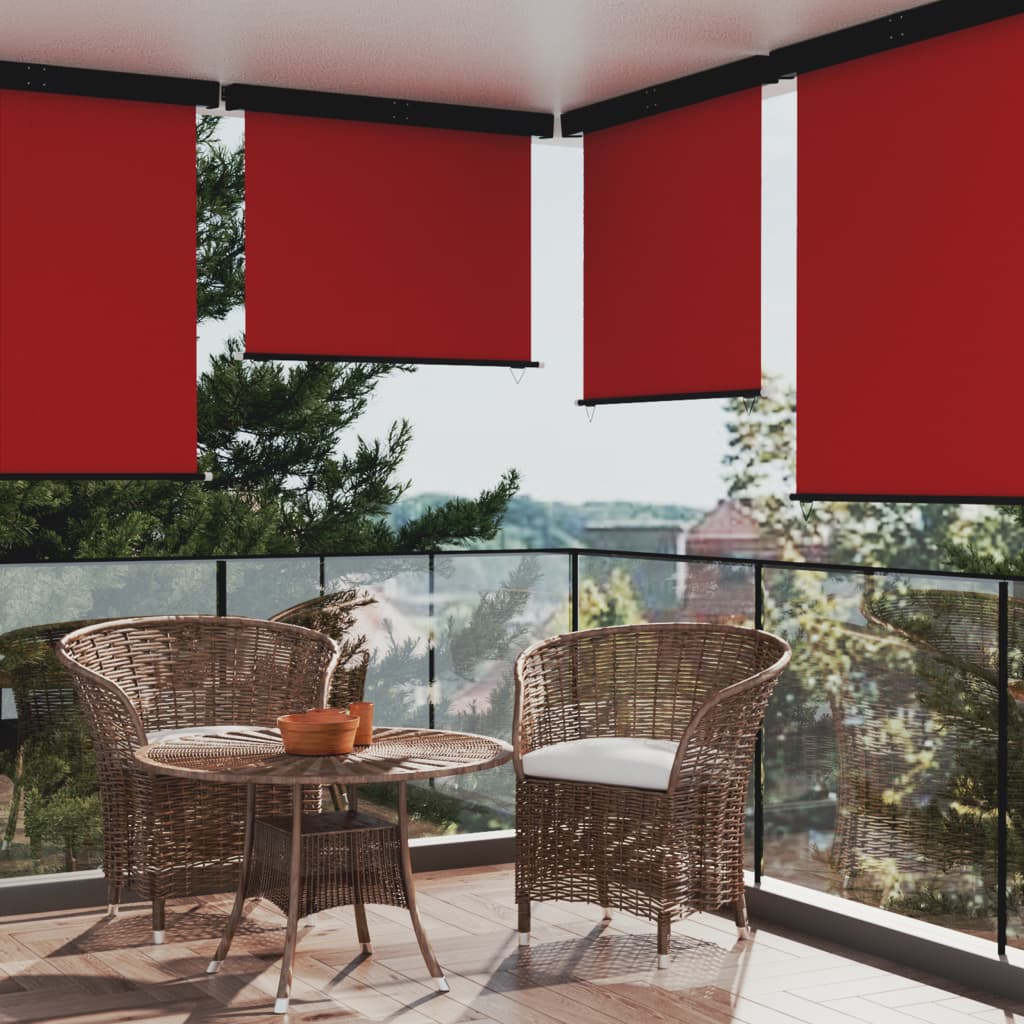 vidaXL Toldo lateral de balcón rojo 145x250 cm – Bechester
