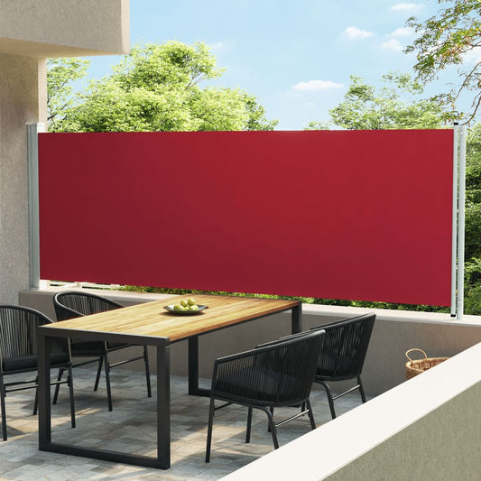 vidaXL Toldo lateral retráctil de jardín rojo 160x600 cm