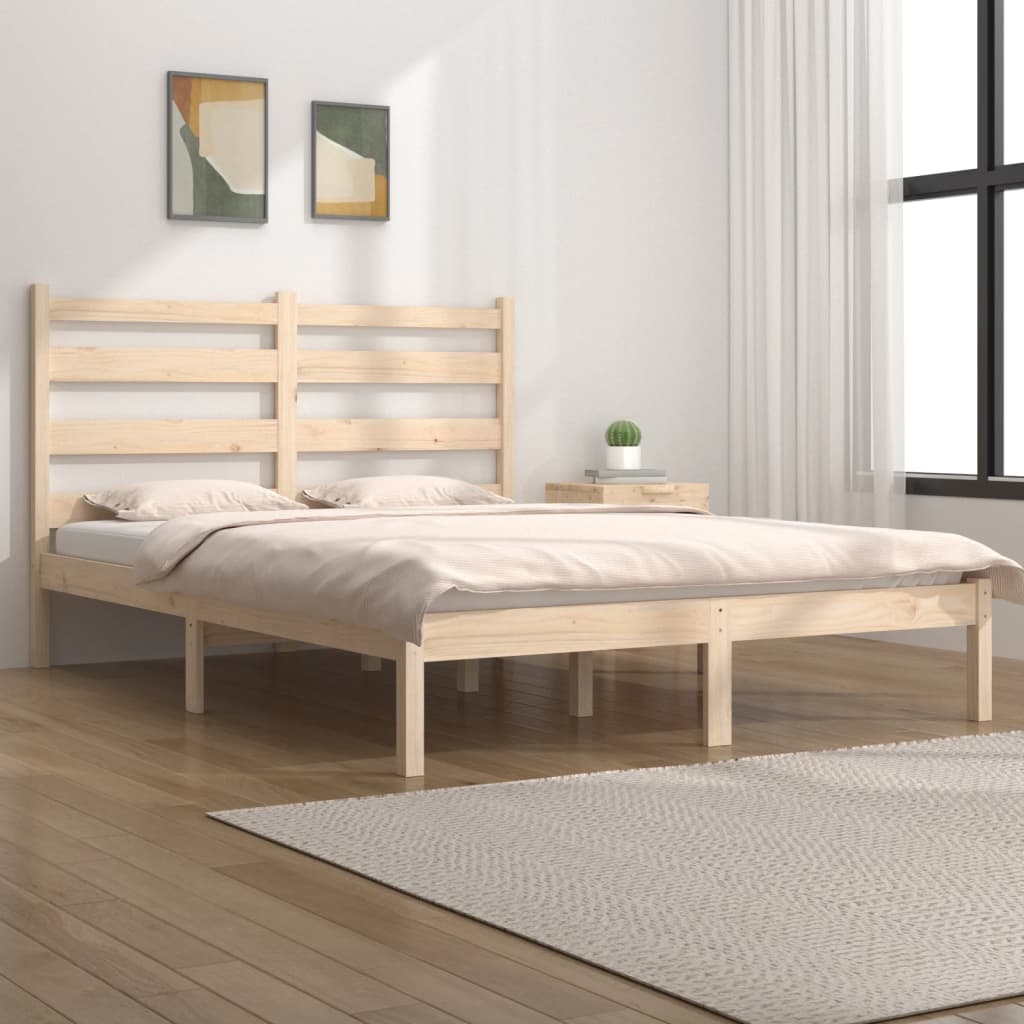 Estructura de cama para colchón de 160x200 cm de madera de pino