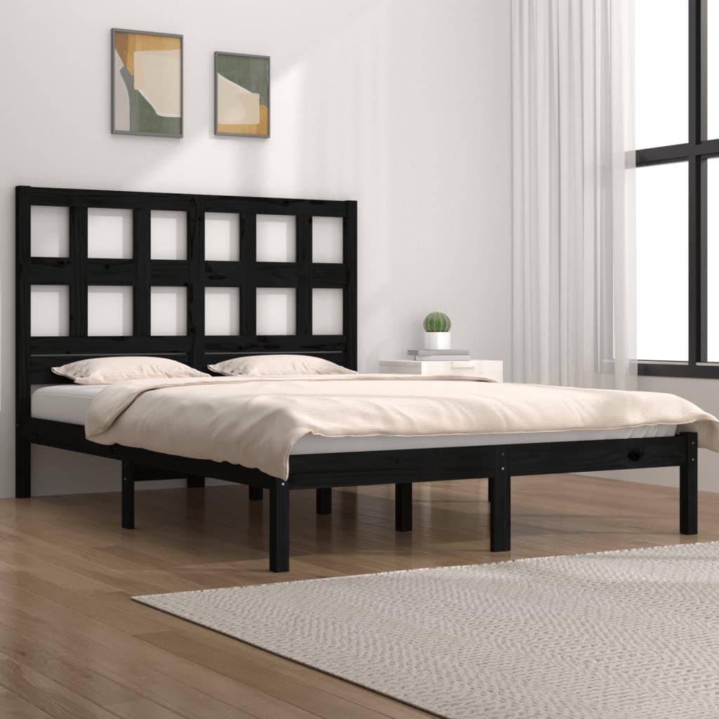 VidaXL Estructura de cama madera maciza 150x200 cm