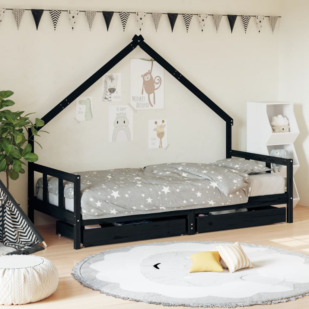 vidaXL Estructura de cama infantil madera maciza de pino 90x190 cm –  Bechester