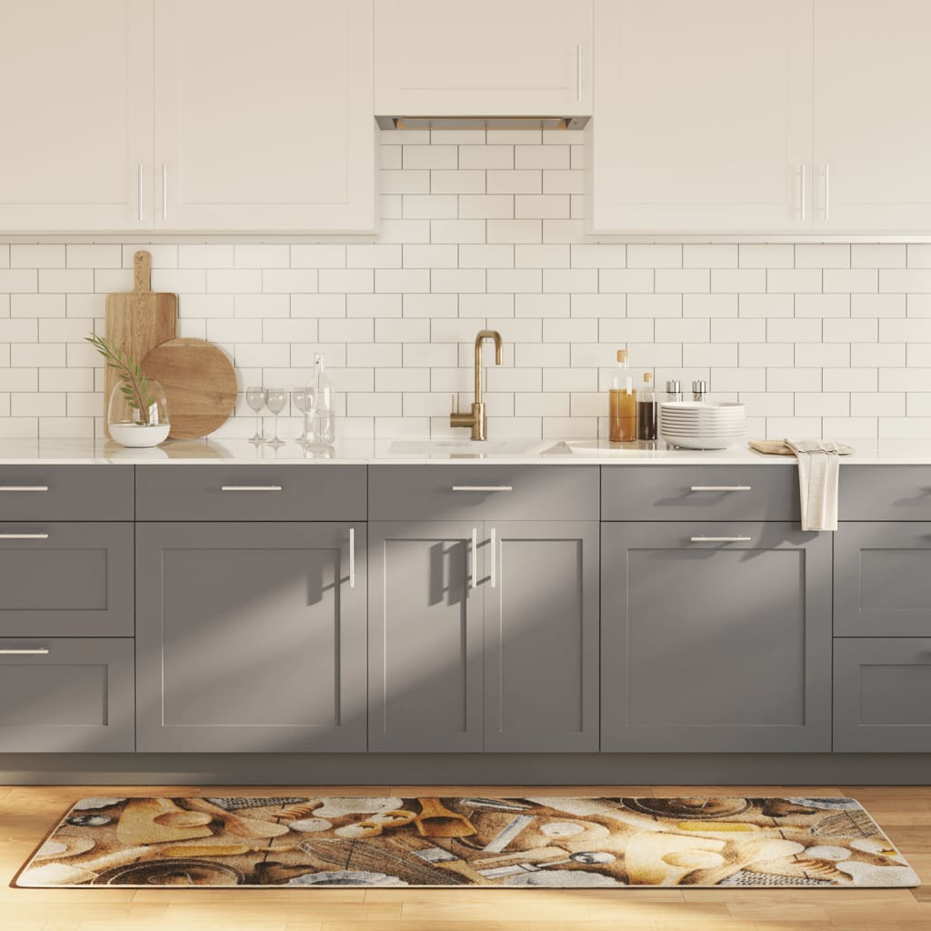 vidaXL Alfombra de cocina lavable antideslizante multicolor 60x180 cm –  Bechester