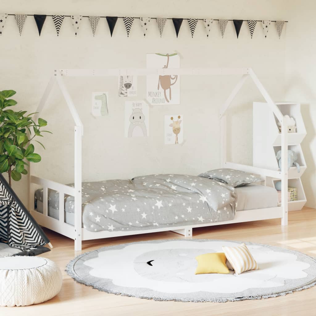 vidaXL Estructura de cama para niños madera de pino blanco 90x190 cm –  Bechester