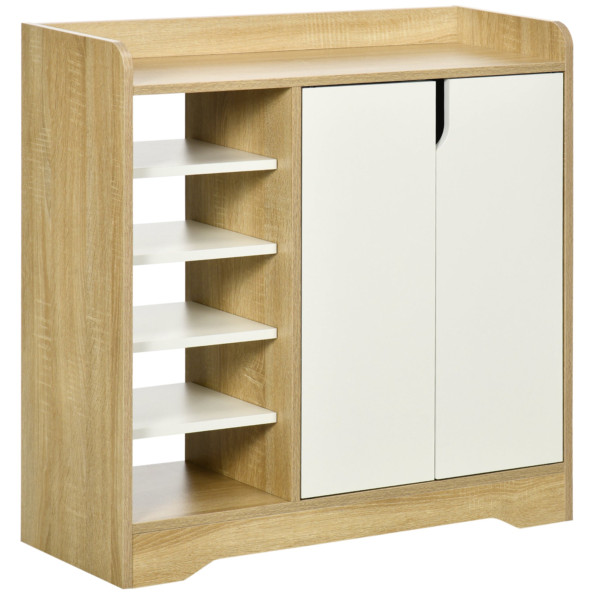 Zapatero de madera con 3 cajones 2 estantes ajustables y estante