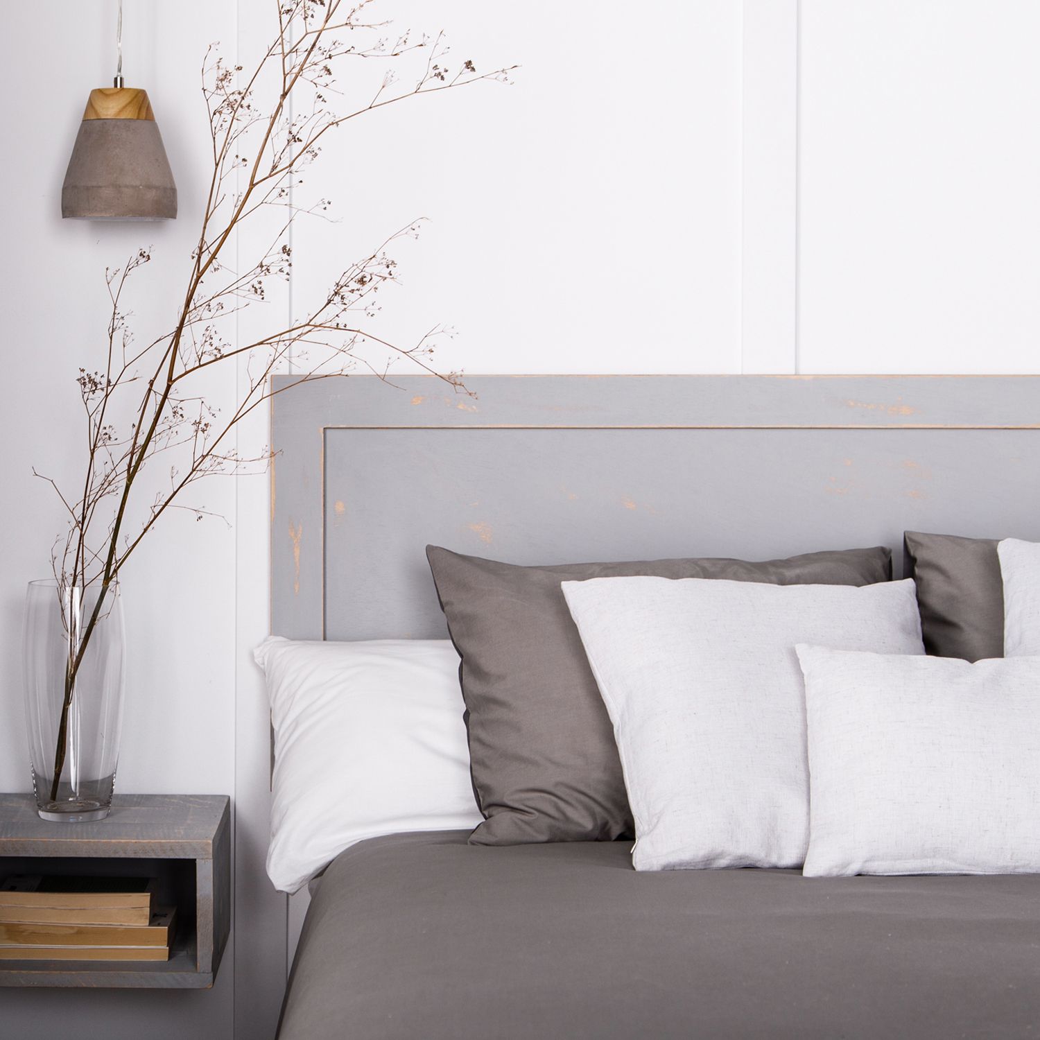Cabecero en madera reciclada para cama de 135, 150 y 160 color gris Tu –  Bechester