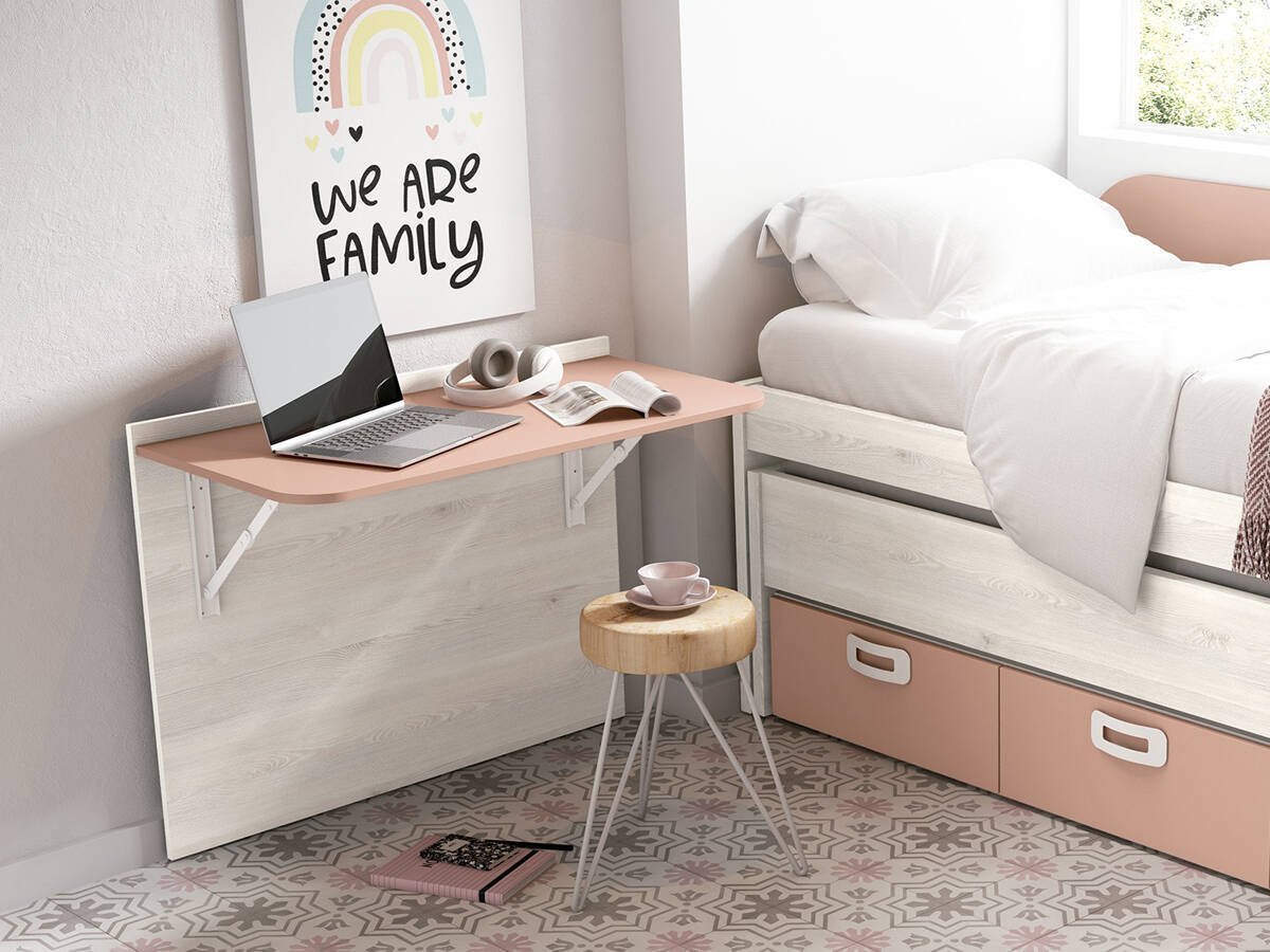 Estantería con mesa plegable • Ideal para dormitorios infantiles • My Room