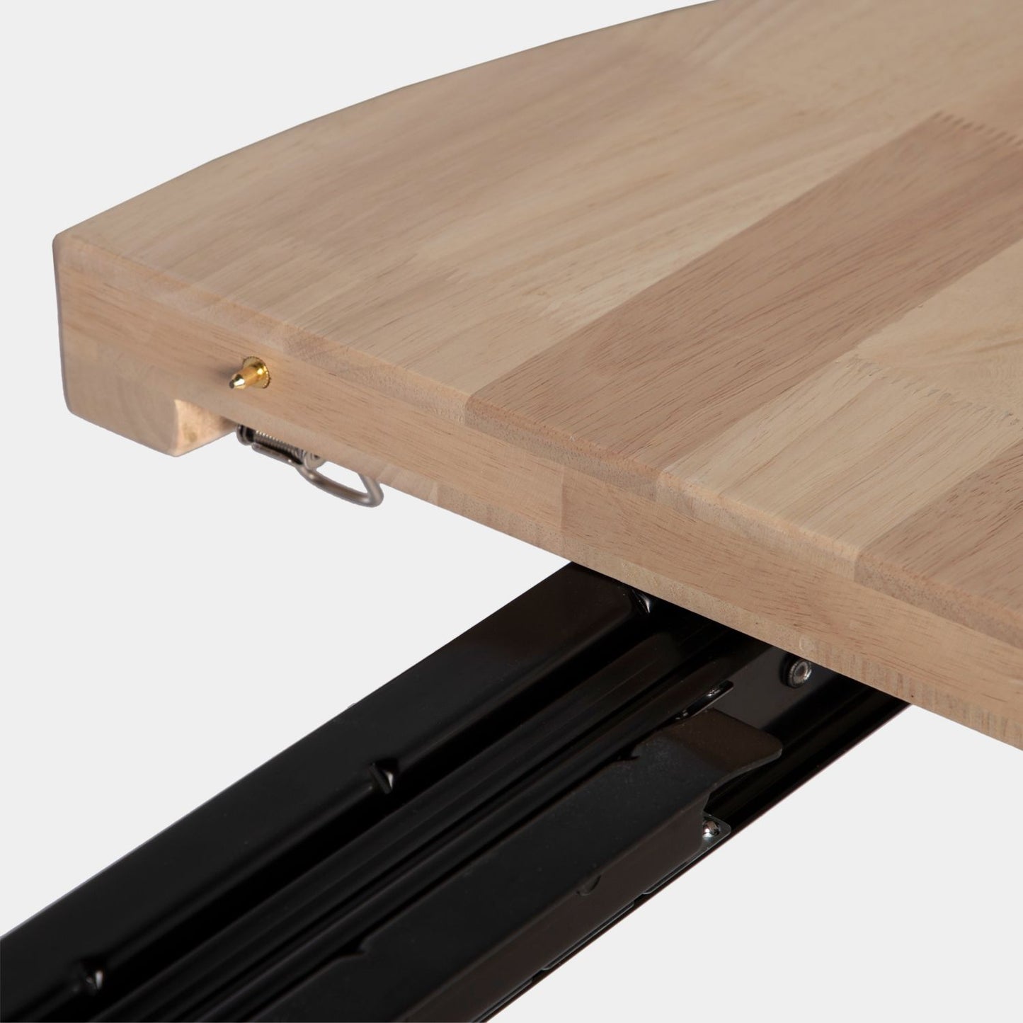 Mesa de comedor redonda extensible 100/180 en madera de roble con pata blanca Anais -  Klast