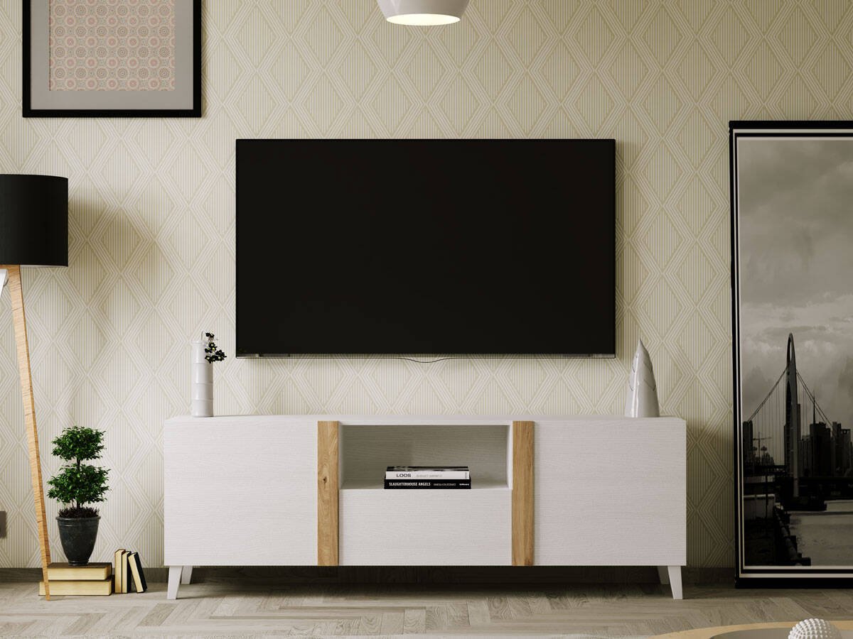 Mueble para Tv modelo NORE con panel trasero - Akasa Muebles – Bechester