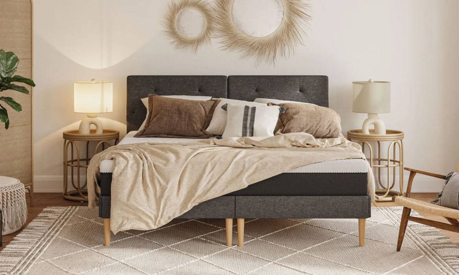 Funda cabecero Dyla gris para cama de 160 cm - Kave Home – Bechester