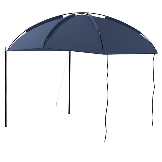 Outsunny Toldo para Coche Toldo para Camping con Altura Ajustable y Bolsa de Transporte Impermeable Anti-UV para Picnic Playa 290x278x230-260 cm Azul Oscuro