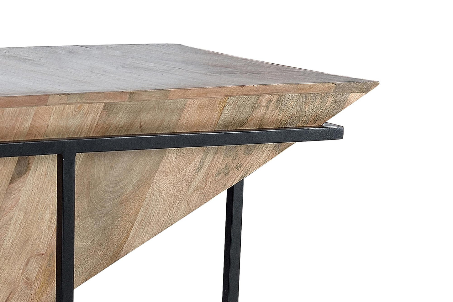 Mesa de centro en madera de mango y base de metal - GINER Y COLOMER