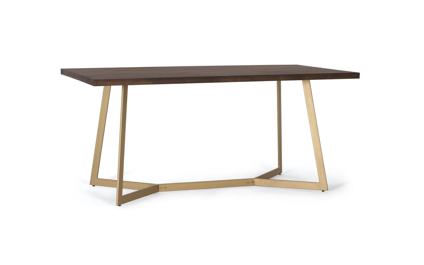 Mesa de comedor fabricada en madera de mango, base de metal - GINER Y COLOMER