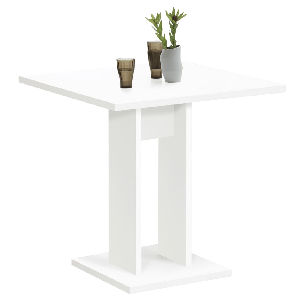 FMD Mesa de comedor blanca 70 cm