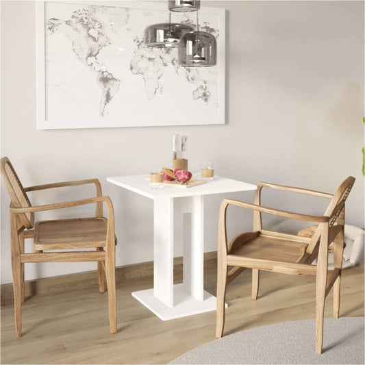 FMD Mesa de comedor blanca 70 cm