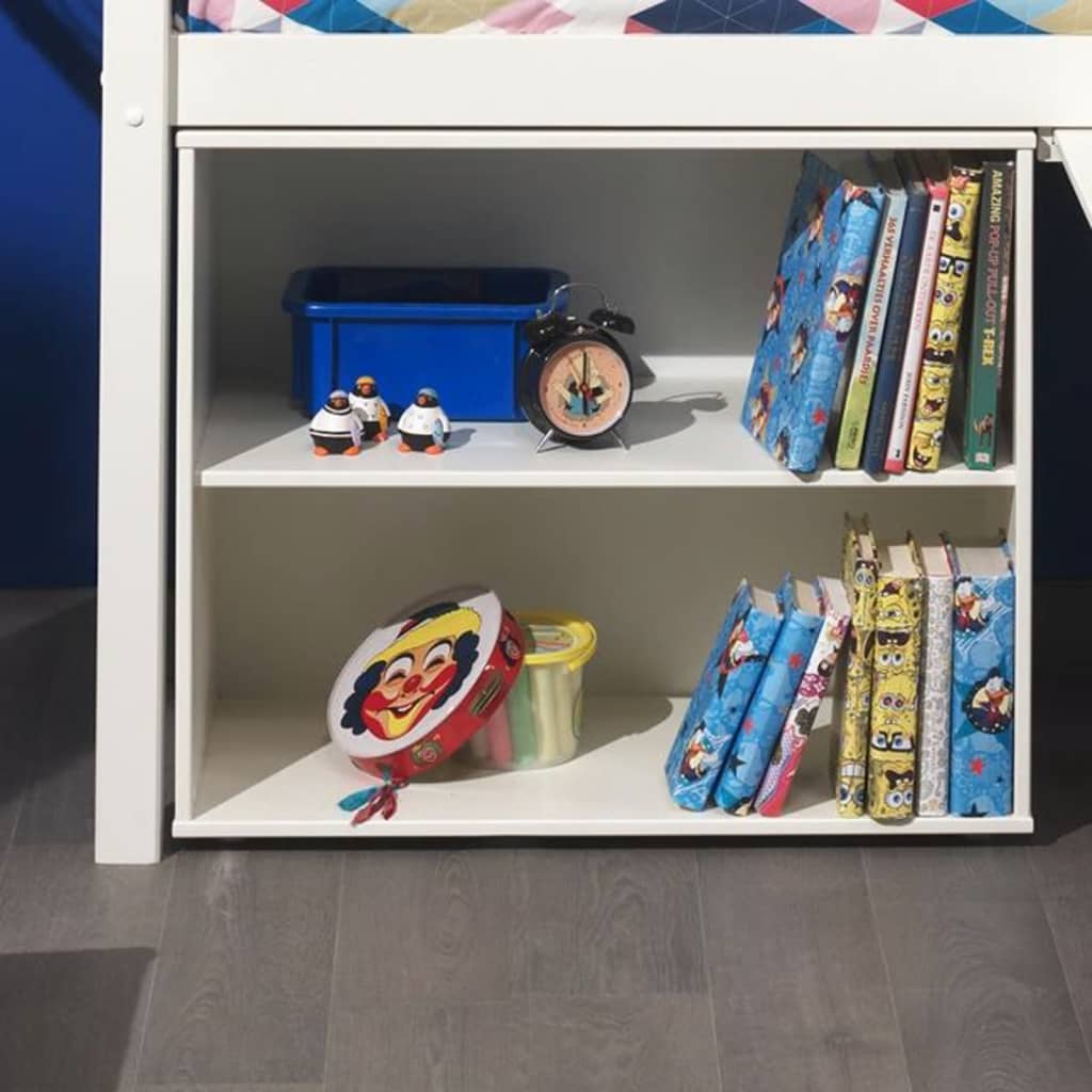 Vipack Librería Pino 2 niveles madera blanco