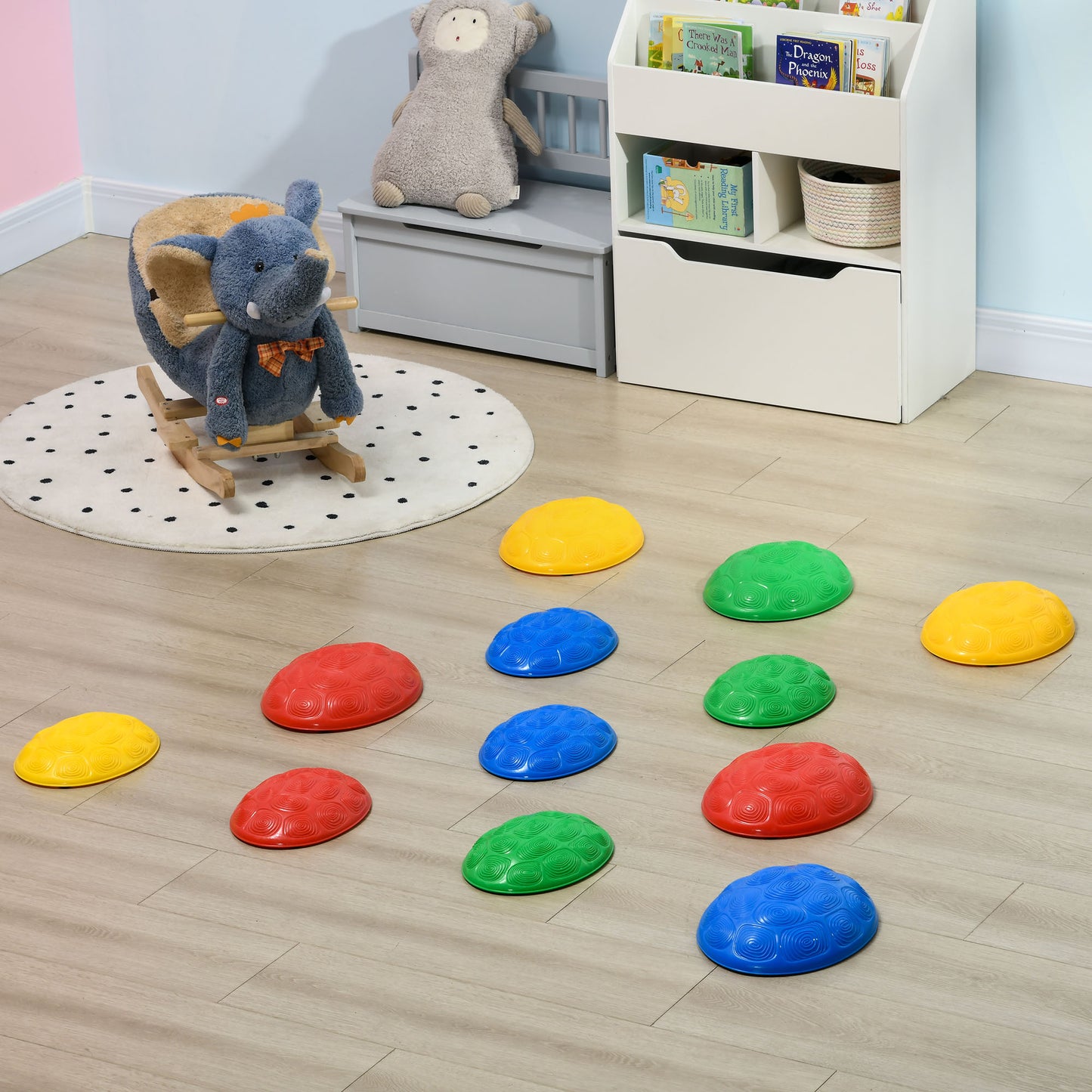 ZONEKIZ Piedras de Equilibrio para Niños de 3-8 Años Conjunto de 8 Piezas Bloques de Equilibrio Apilables con Base Antideslizante para Entrenamiento de Equilibrio y Promover la Coordinación Multicolor