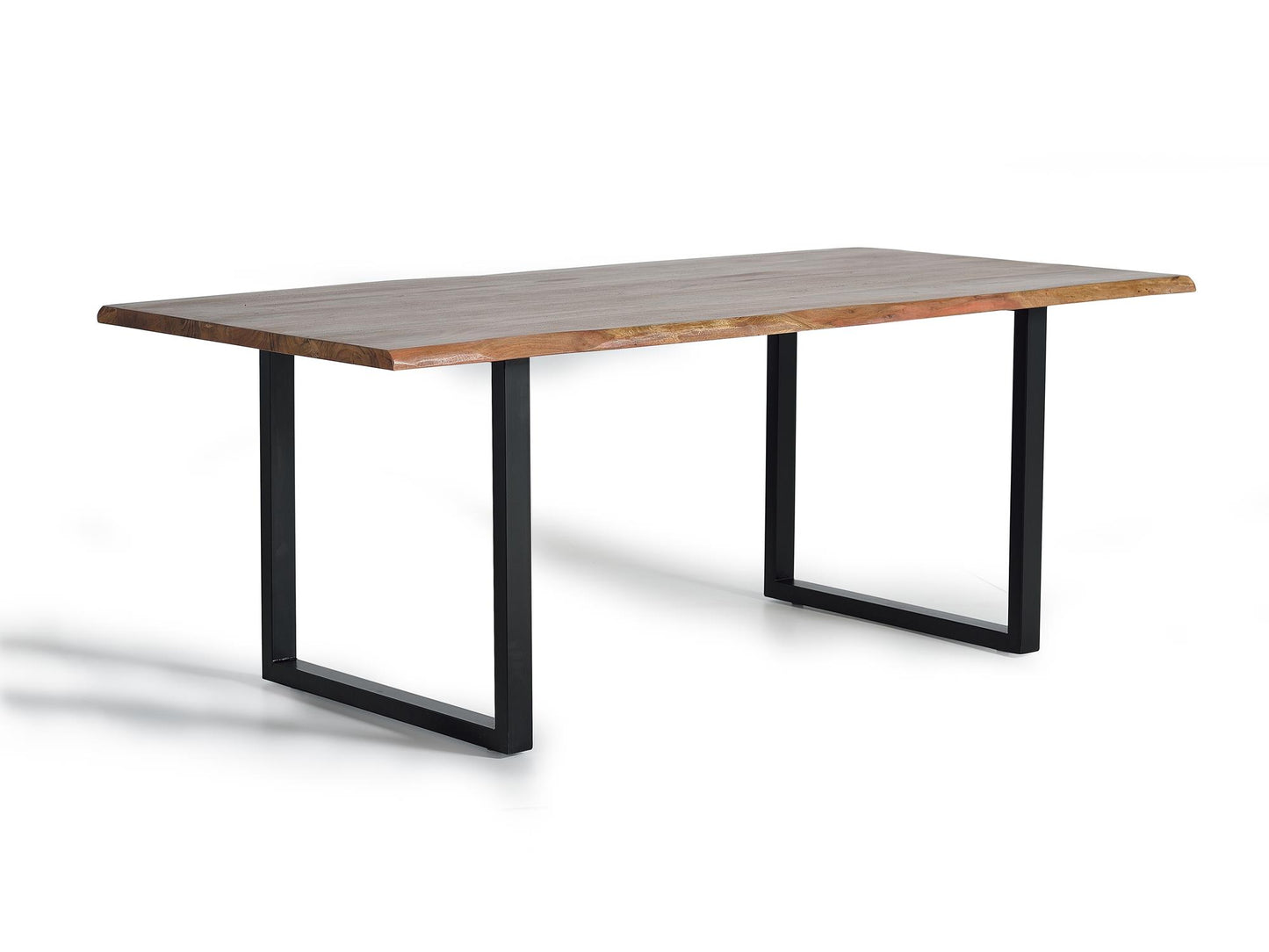 Mesa de comedor en madera de acacia y patas de metal - GINER Y COLOMER