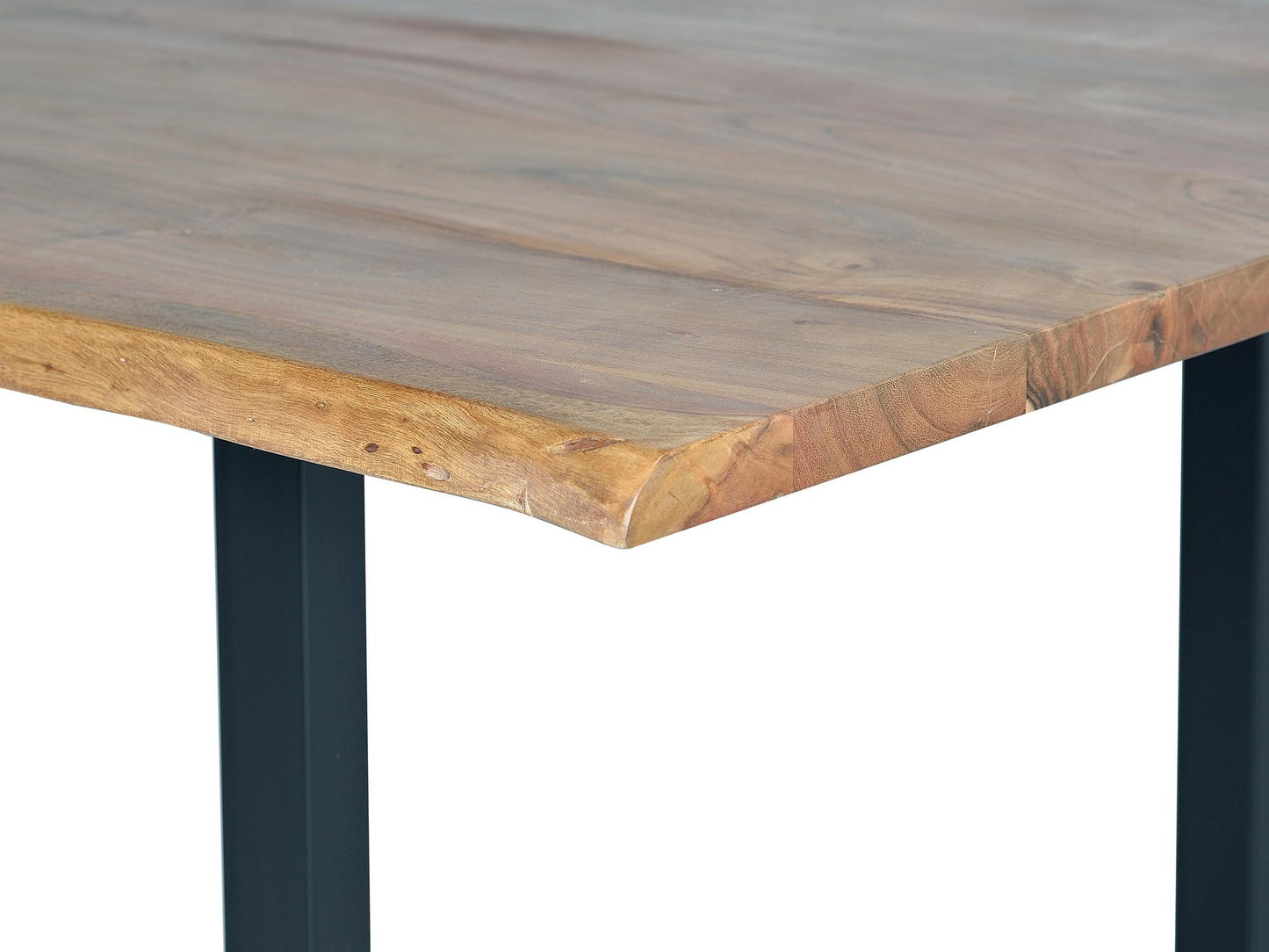 Mesa de comedor en madera de acacia y patas de metal - GINER Y COLOMER