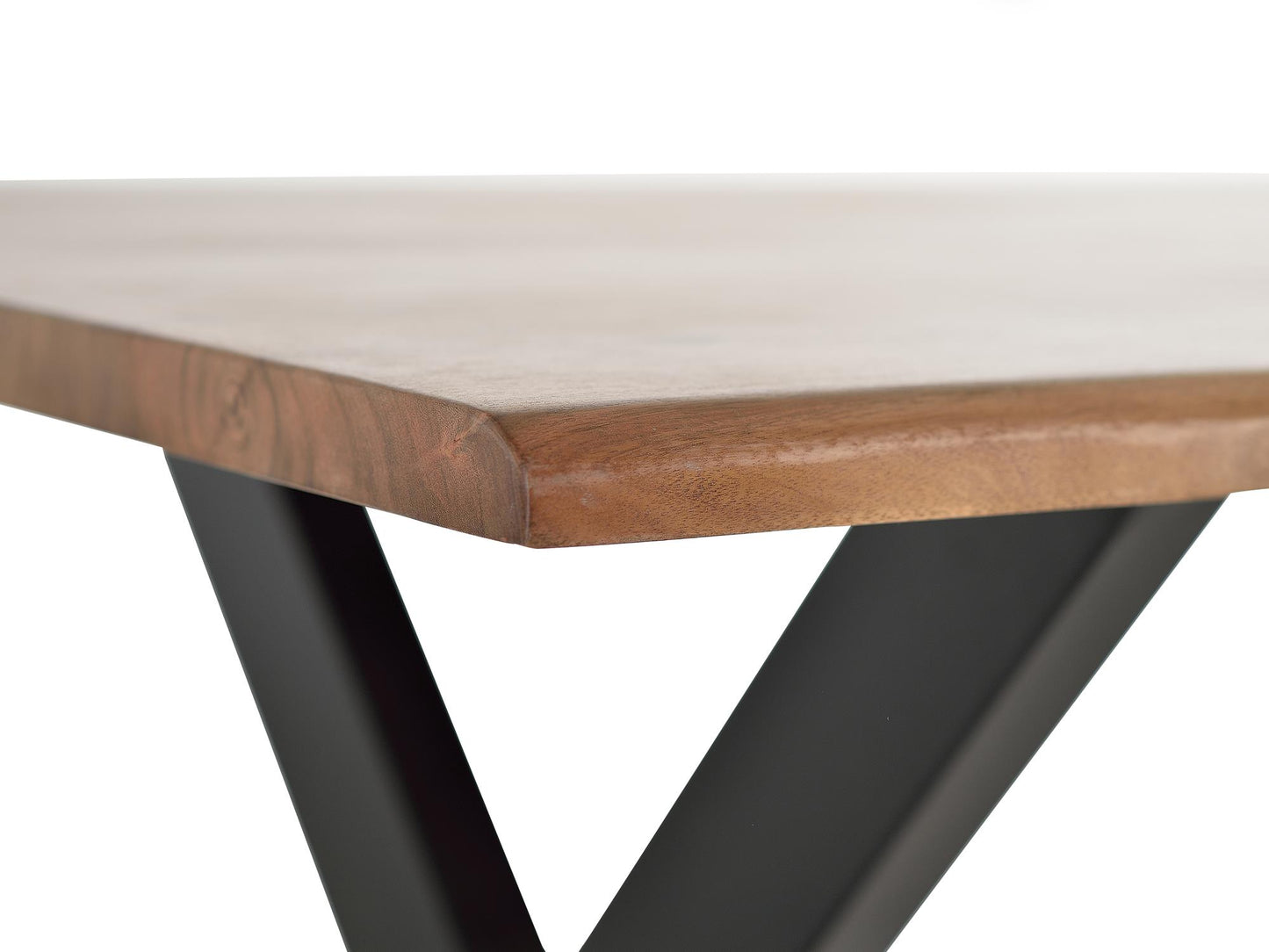 Mesa de comedor en madera de acacia y patas de metal - GINER Y COLOMER