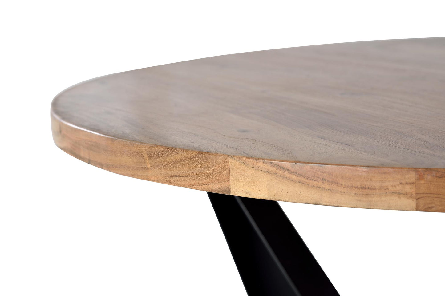 Mesa de comedor en madera de acacia y base de metal - GINER Y COLOMER