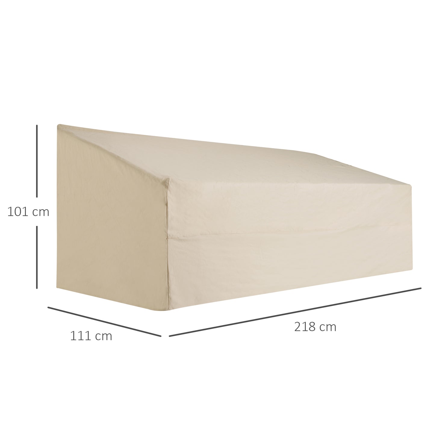 Outsunny Funda Protectora de Banco 3 Plazas Cubierta Protectora de Muebles Impermeable Exterior Jardín para Sofá Mesas Sillas Barbacoa 218x111x63/101cm