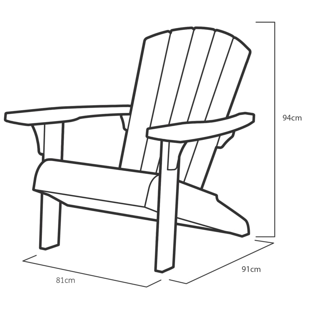 Keter Silla Adirondack Troy color grafito