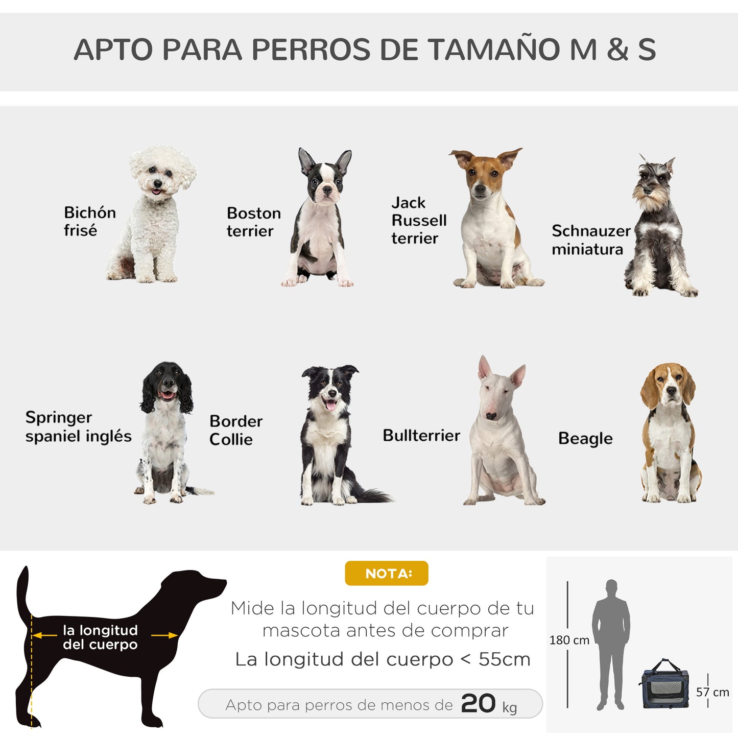 PawHut Transportín Perro Gato Bolsa de Transporte Portátil y Transpirable para Mascotas Plegable con Cojín 3 Puertas y Ventana de Malla 2 Bolsillos 80,5x57x57 cm Azul Oscuro