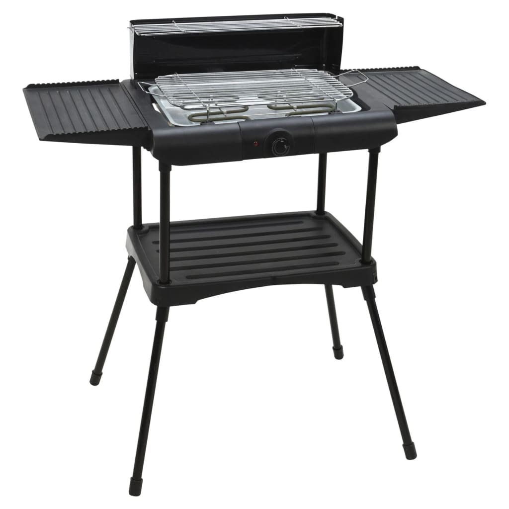 ProGarden Barbacoa eléctrica con soporte negro 2000 W