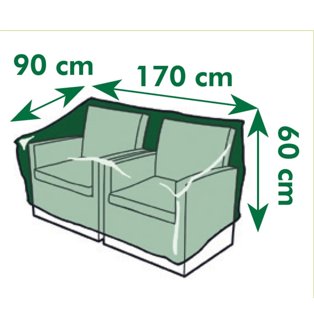 Nature Funda de muebles de jardín para 2 sillones 170x90x60 cm