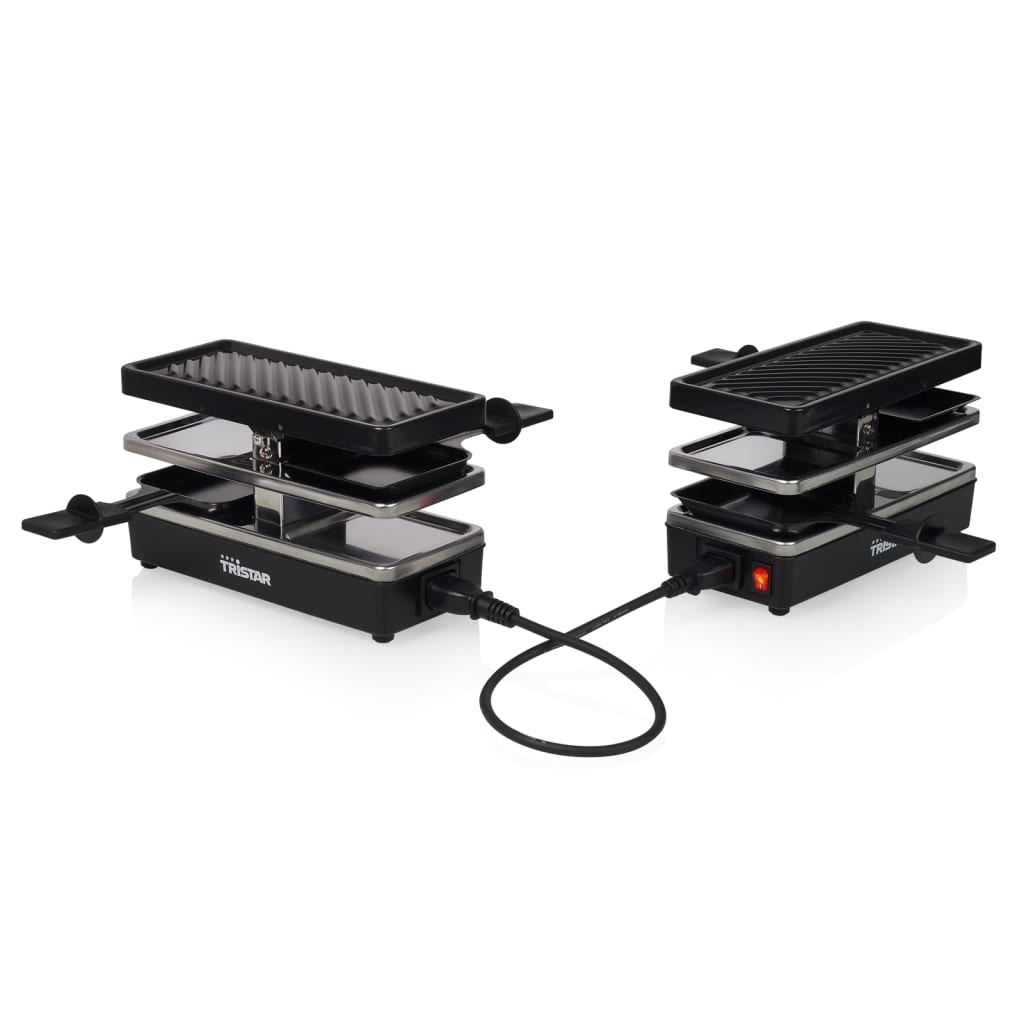 Tristar Plancha raclette 2 personas RA-2741 negro 400 W 23,8x10,4 cm