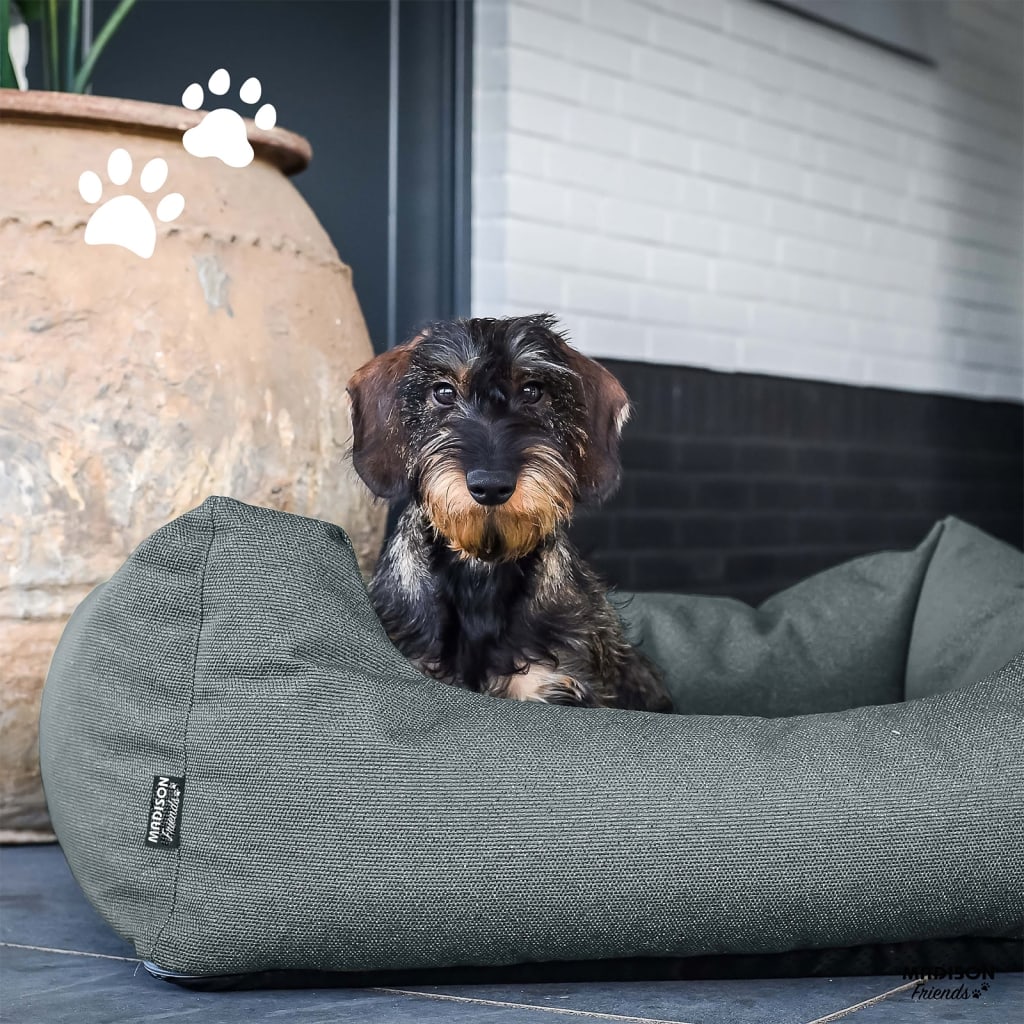 Madison Cama de exterior para perros Manchester gris 80x67x22 cm