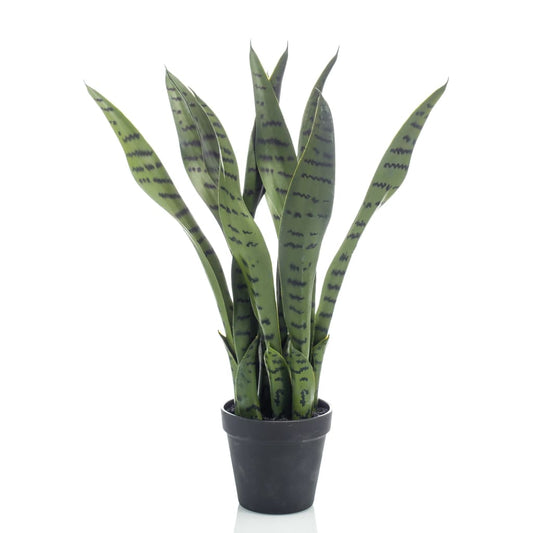 Emerald Sansevieria artificial en maceta 55 cm