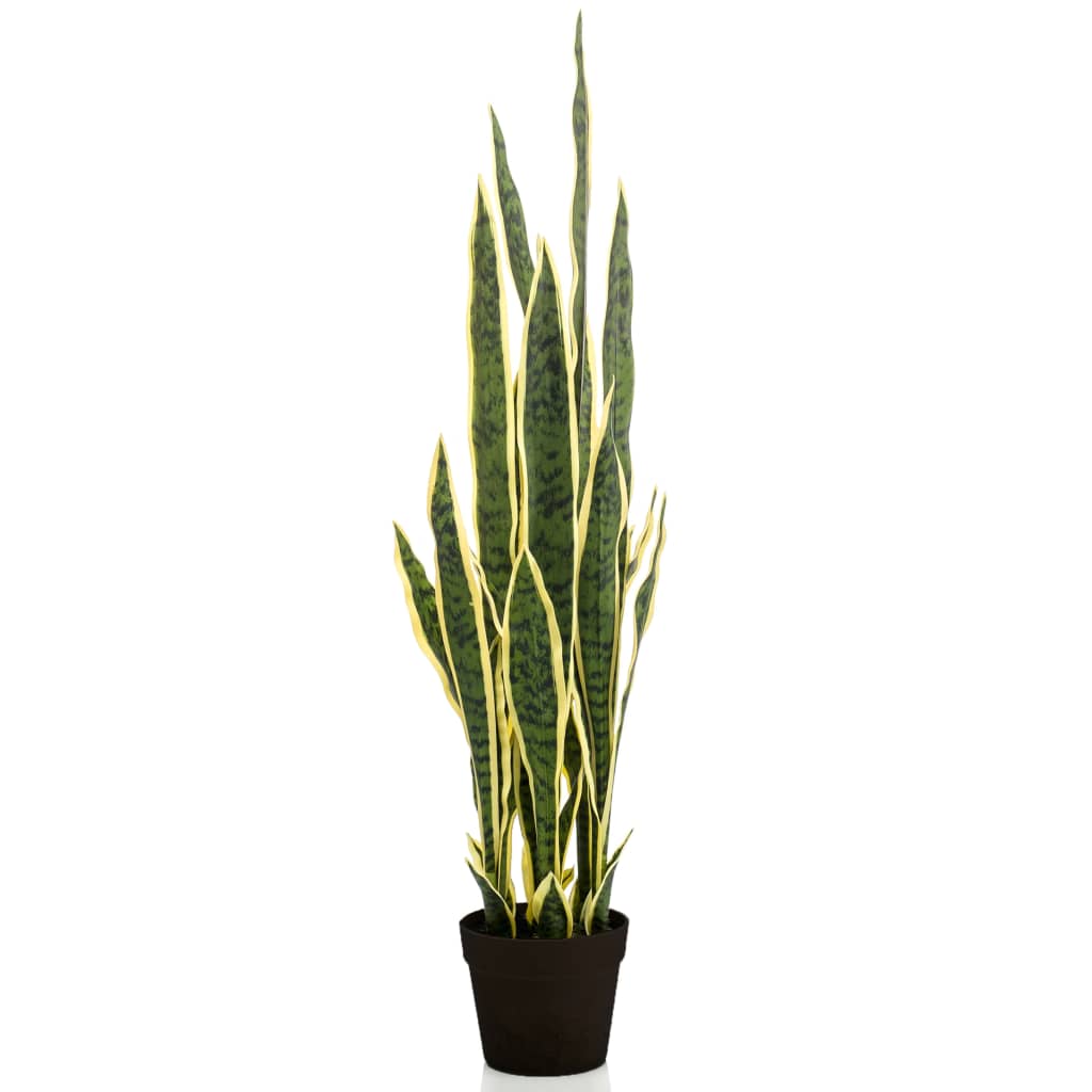 Emerald Sanseveria artificial con maceta de plástico 97 cm