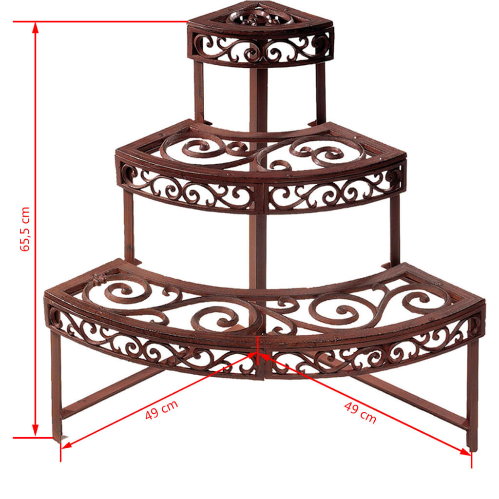 Esschert Design Soporte para plantas semicircular BPH32