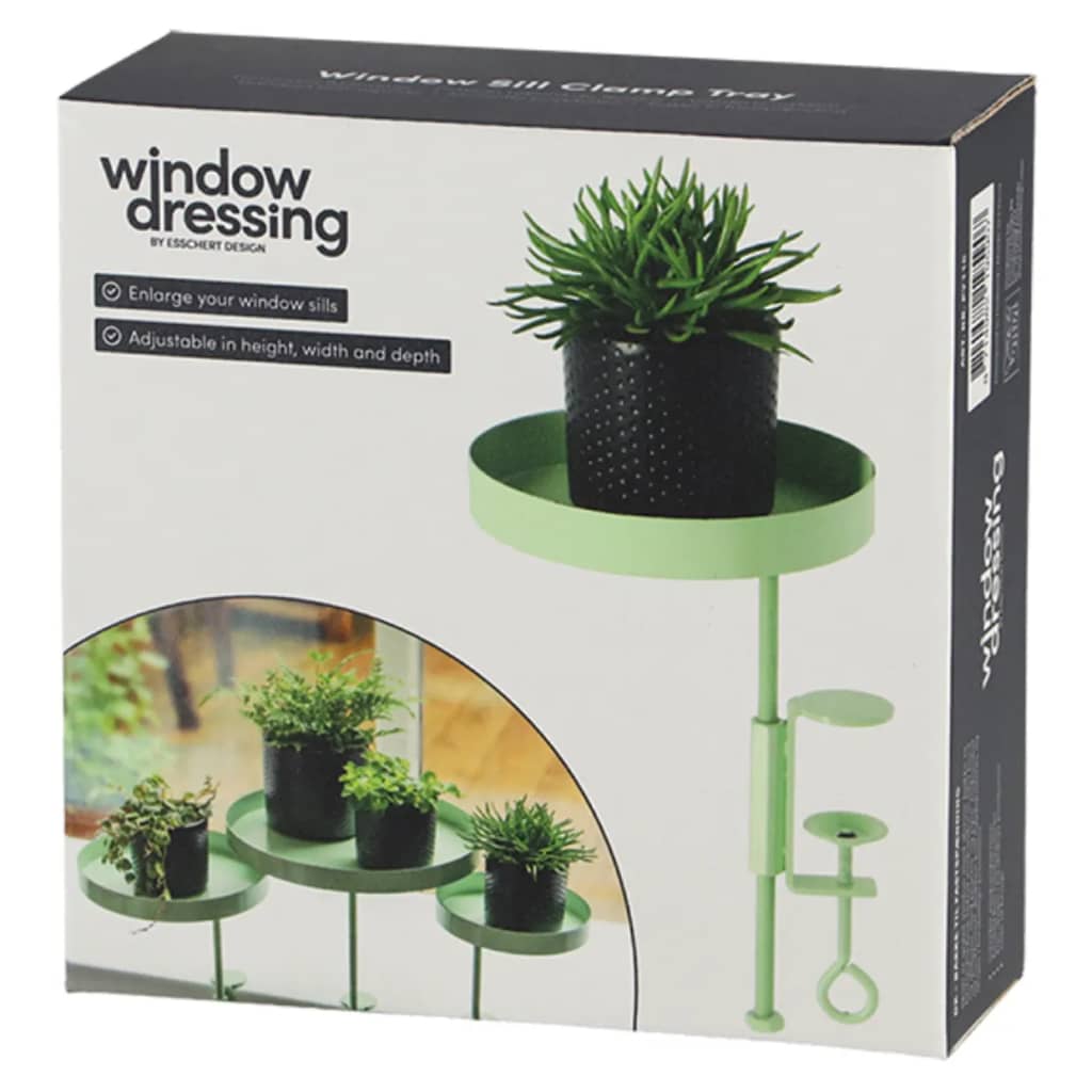 Esschert Design Bandeja para plantas con abrazadera redonda verde S