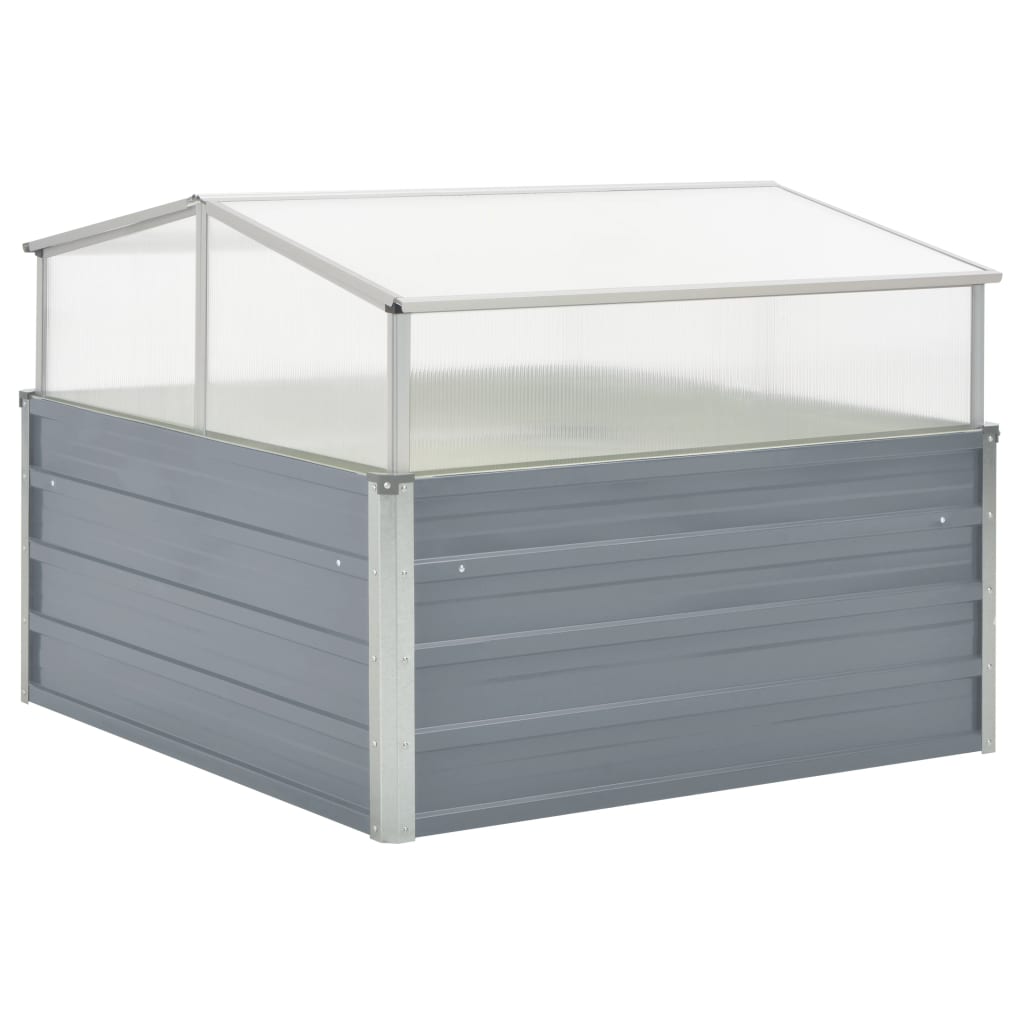 vidaXL Invernadero 100x100x85 cm acero galvanizado gris