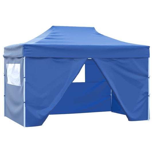 vidaXL Carpa pleglable Pop-up con 4 paredes 3x4,5 m azul