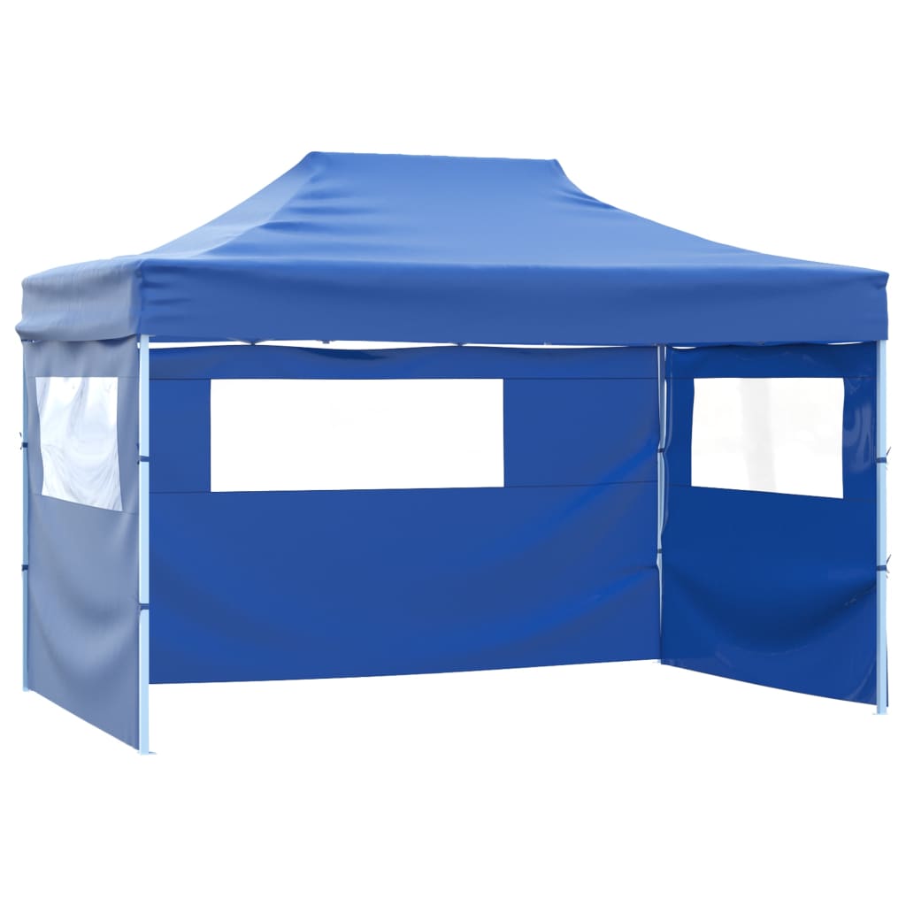 vidaXL Carpa pleglable Pop-up con 4 paredes 3x4,5 m azul