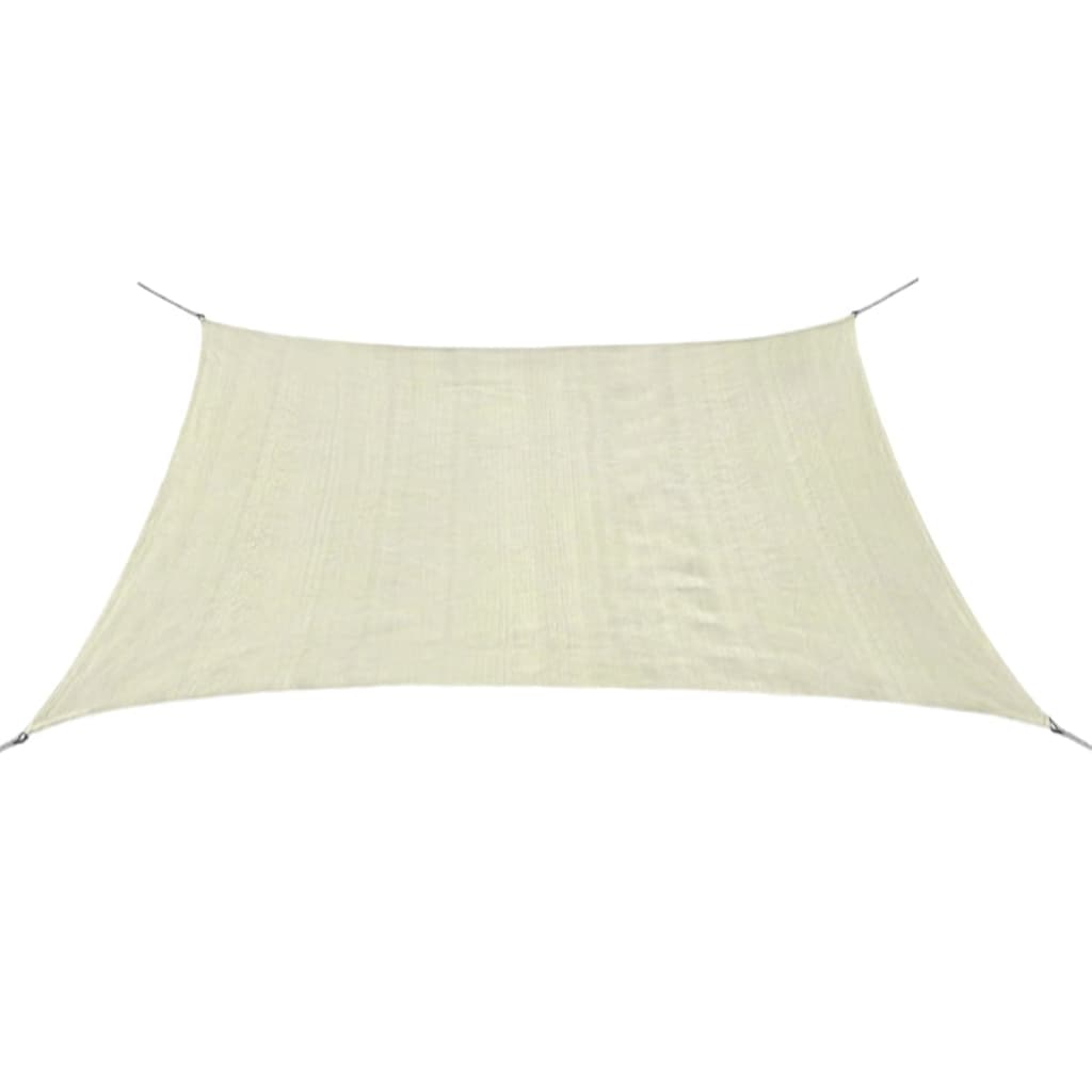 vidaXL Toldo de vela cuadrado HDPE 2x2 m crema