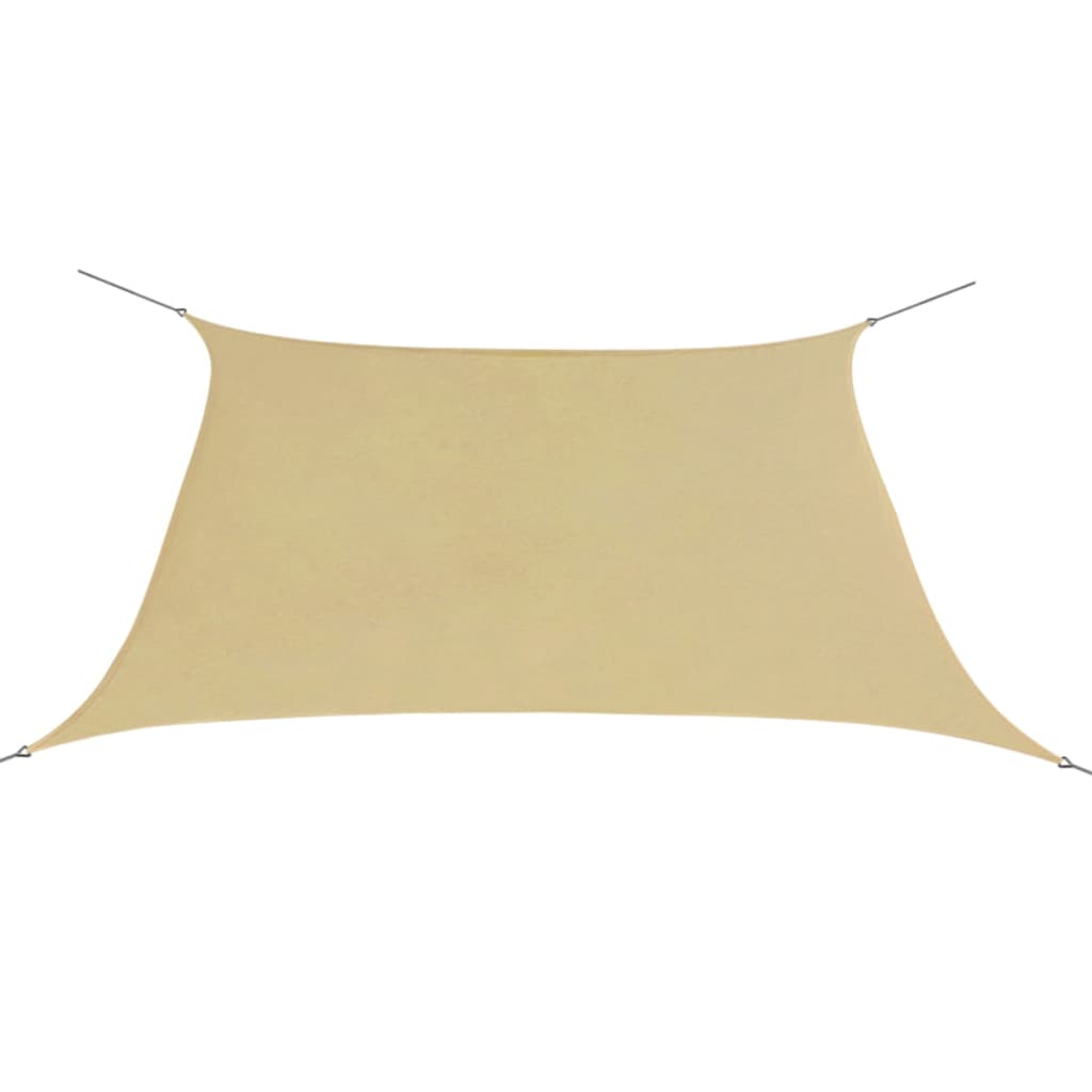 vidaXL Toldo de vela cuadrado tela Oxford beige 2x2 m