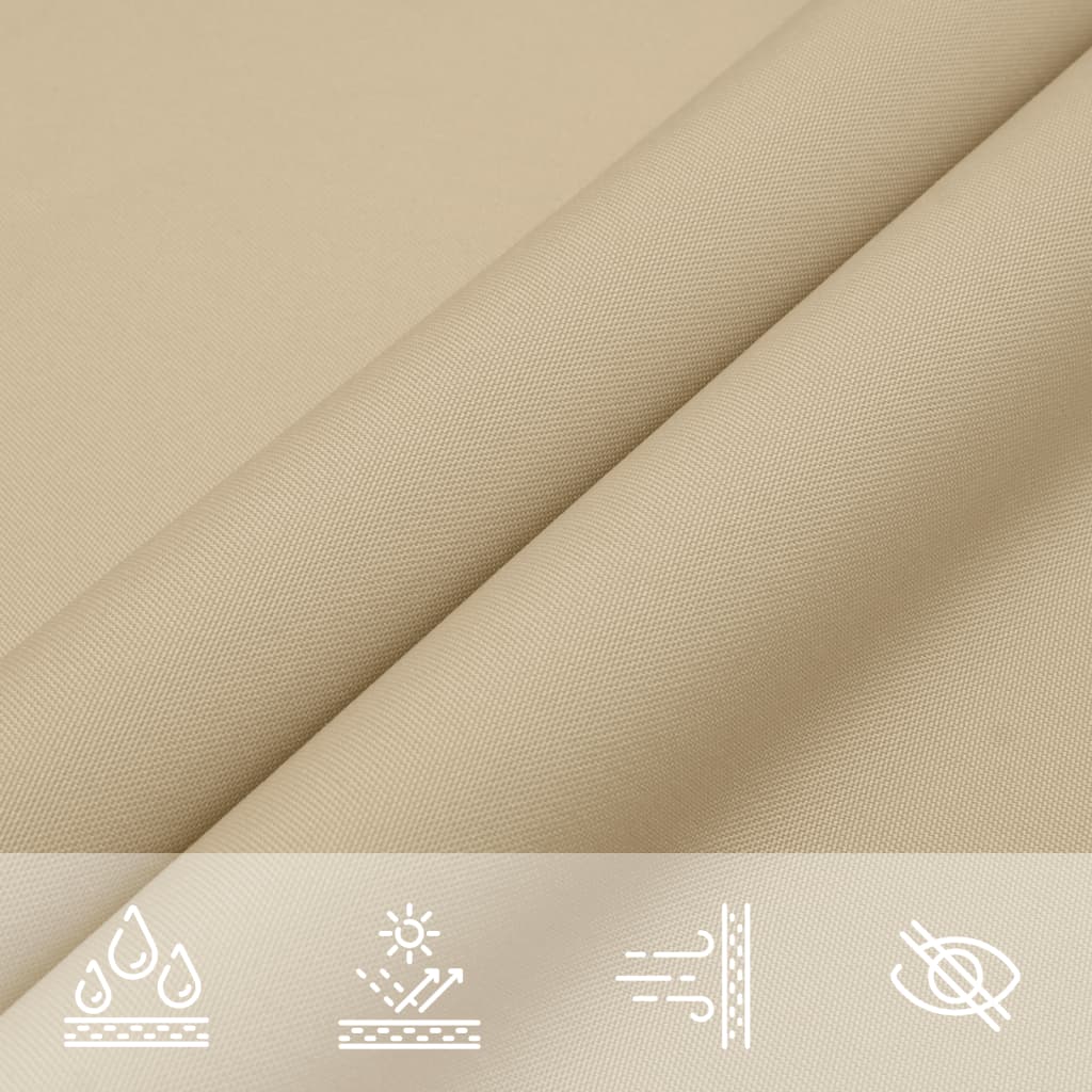 vidaXL Toldo de vela cuadrado tela Oxford beige 2x2 m