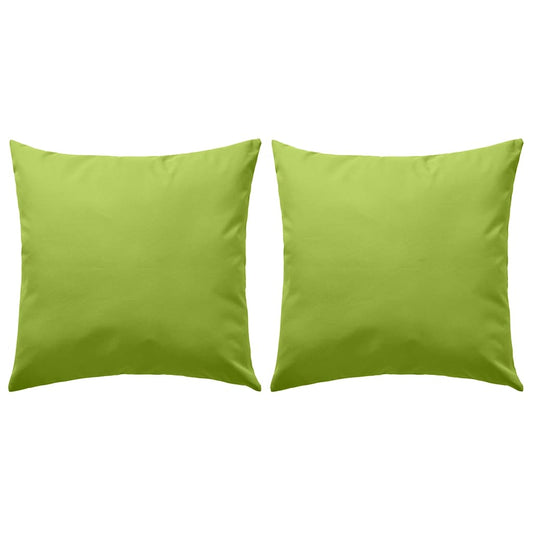 vidaXL Cojines para exteriores 45x45 cm verde manzana 2 unidades