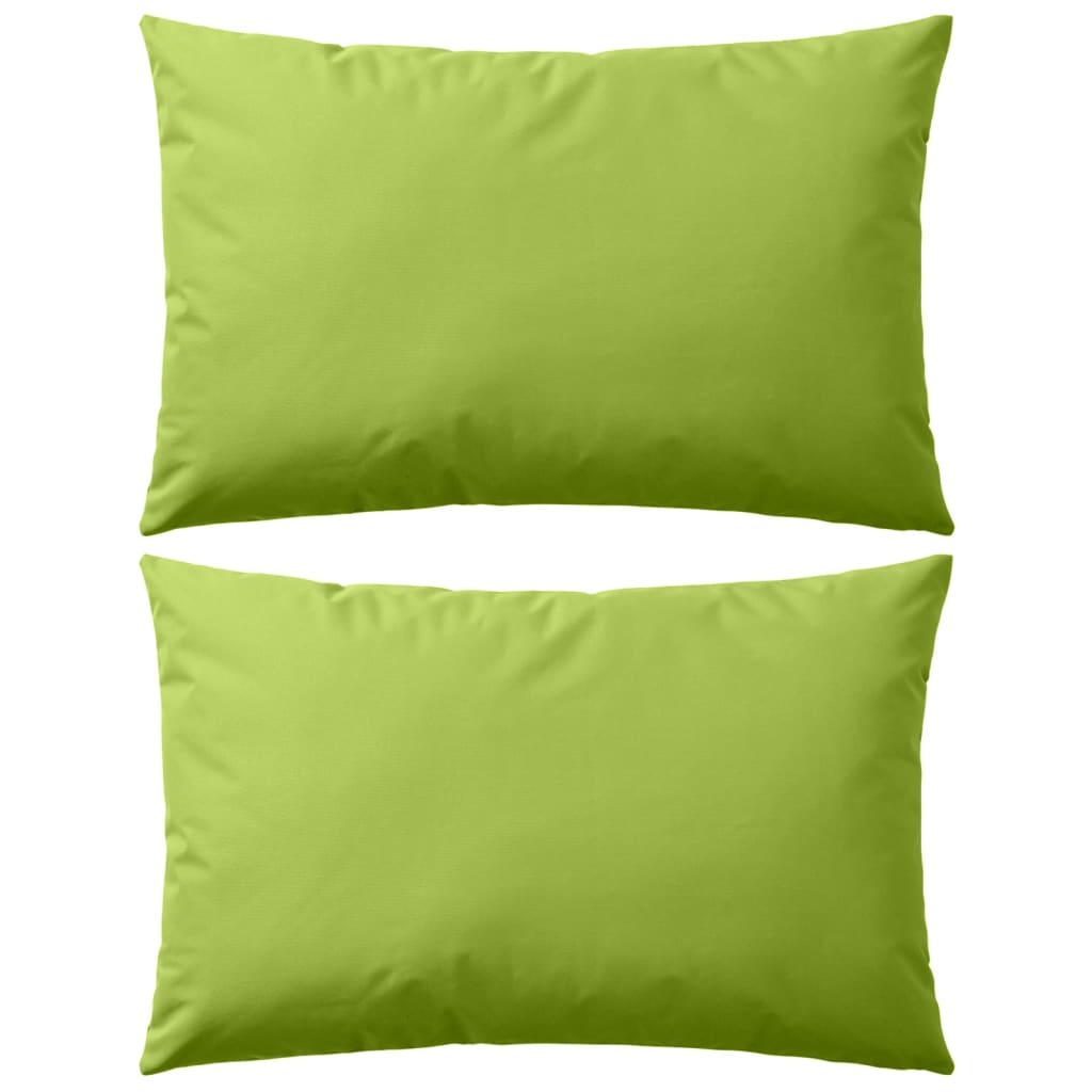 vidaXL Cojines para exteriores 2 unidades 60x40 cm verde manzana