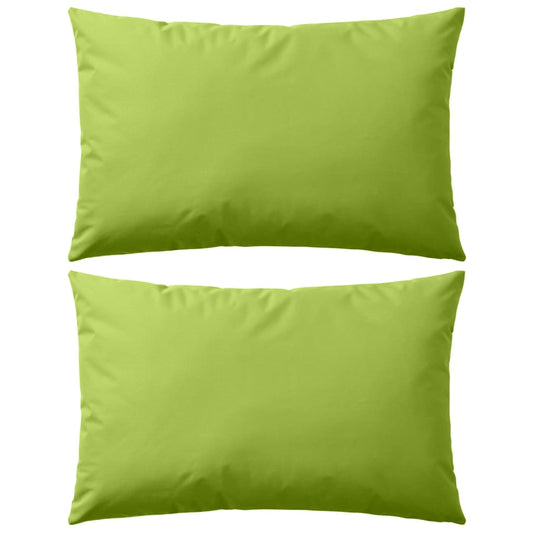 vidaXL Cojines para exteriores 2 unidades 60x40 cm verde manzana