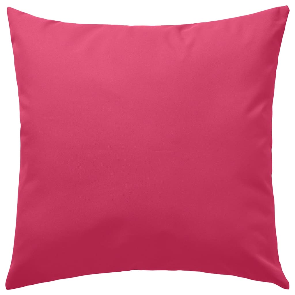 vidaXL Cojines para exteriores 2 unidades 45x45 cm rosa