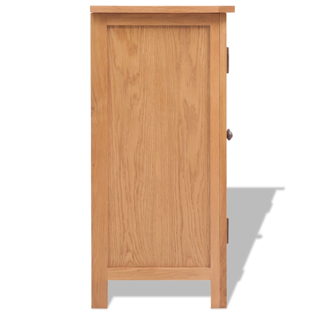 vidaXL Aparador de madera maciza de roble 70x35x75 cm